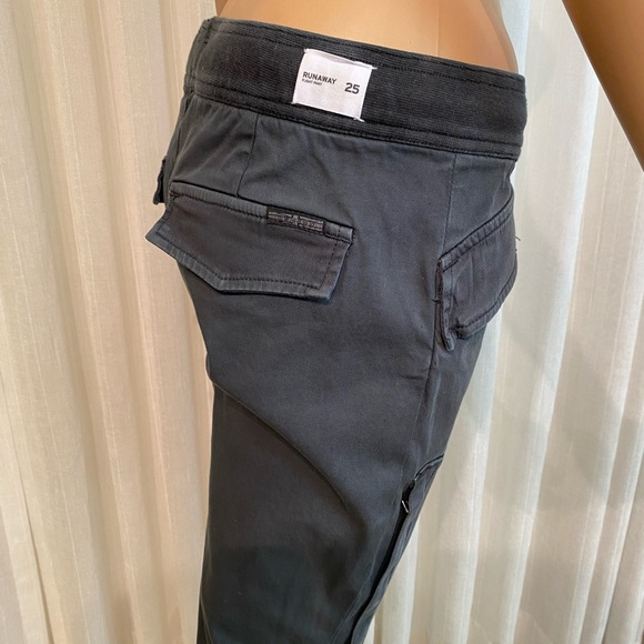 NWT Hudson Runaway Flight Pants Black Drawstring Waist 8 Pockets Size 25 - Picture 16 of 16